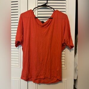 Casual Red/Orange Women's Top
